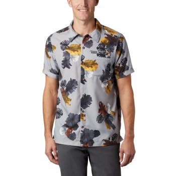 Columbia Overhemd Heren, Outdoor Elements Short Sleeve Print Grijs, 04IEBWXCS